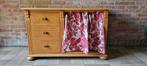 Vintage tv-kast met gordijntje en 3 lades, Huis en Inrichting, Ophalen, Gebruikt, 25 tot 50 cm, Minder dan 100 cm