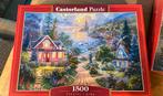 Nieuw in plastic Legpuzzel castorland 1500 st coastal living, Ophalen of Verzenden, 500 t/m 1500 stukjes, Nieuw, Legpuzzel