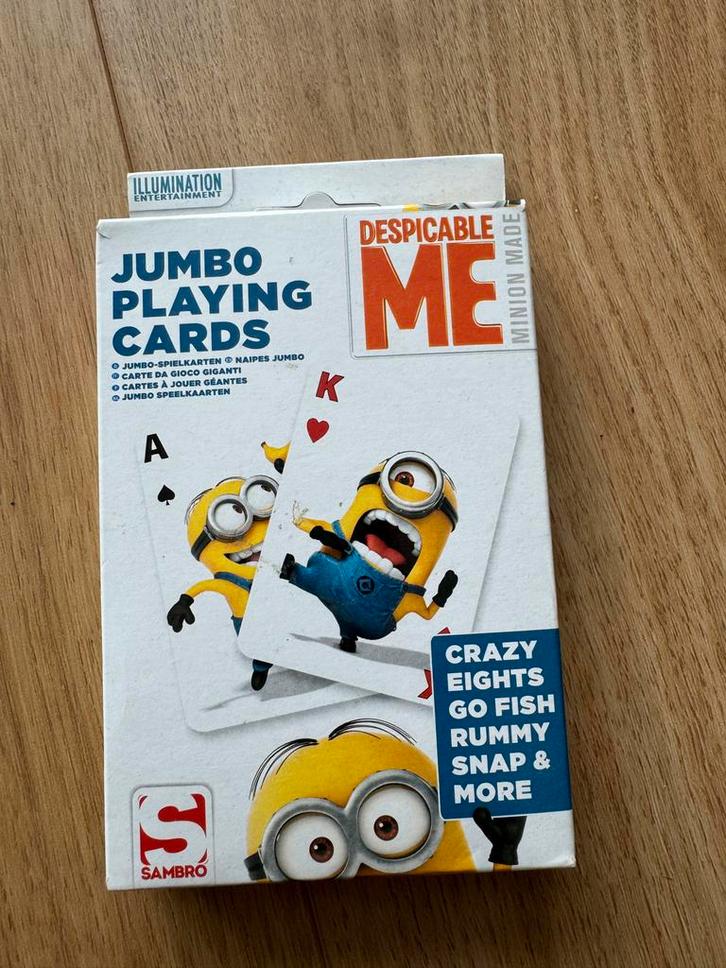 Despicable Me Jumbo Speelkaarten, Hobby en Vrije tijd, Gezelschapsspellen | Kaartspellen, Zo goed als nieuw, Een of twee spelers