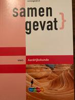 Samengevat Aardrijkskunde vwo, Verzenden, Zo goed als nieuw, VWO, Aardrijkskunde