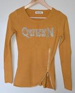 Queen truitje okergeel met leuke details mt 38, Kleding | Dames, Maat 38/40 (M), Geel, Ophalen of Verzenden, Zo goed als nieuw