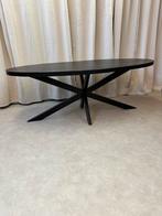 Eettafel Mangohout Zwart Ovaal 180x110x76, -, 150 tot 200 cm, Ophalen of Verzenden, Vijf personen of meer
