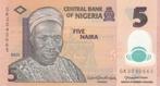 Nigeria bankbiljet 5 Naira 2022 polymeer, Pick New UNC, Ophalen of Verzenden, Nigeria, Los biljet