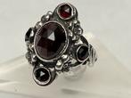 Antieke zware zilveren ring Granaat, Verzenden, Met edelsteen, Dame, Zilver