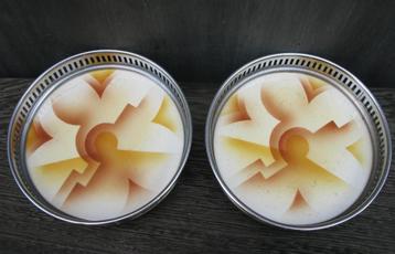 BAUHAUS 2 COASTERS SJABLOON TECHNIEK ANTIEK beschikbaar voor biedingen