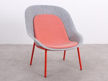 De Vorm | Nook | Lounge fauteuil | Grijs/koraal beschikbaar voor biedingen