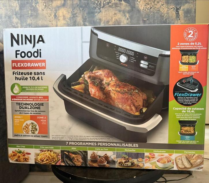 Ninja Foodi Flexdrawer 10.4L Airfryer - Nieuw, Witgoed en Apparatuur, Airfryers, Nieuw, Airfryer, 1500 gram of meer, Ophalen of Verzenden