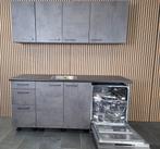 Nieuwe Q-Line ARTEGO Pantry incl. vaatwasser / INNOVARE, Nieuw, Enkelwandige keuken, Kunststof, Grijs