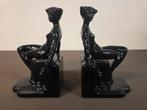 Zeldzame set Fitz & Floyd Art Deco glanzend zwart naakt, Antiek en Kunst, Kunst | Beelden en Houtsnijwerken, Ophalen of Verzenden