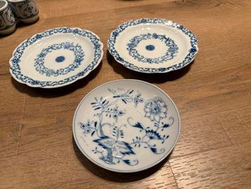 Vintage Blauw Porselein Schoteltjes beschikbaar voor biedingen
