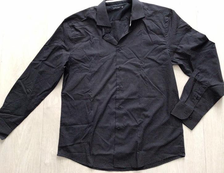 Zwart overhemd blouse maat XL van portonova, Kleding | Heren, Overhemden, Zo goed als nieuw, Halswijdte 43/44 (XL), Zwart, Ophalen of Verzenden