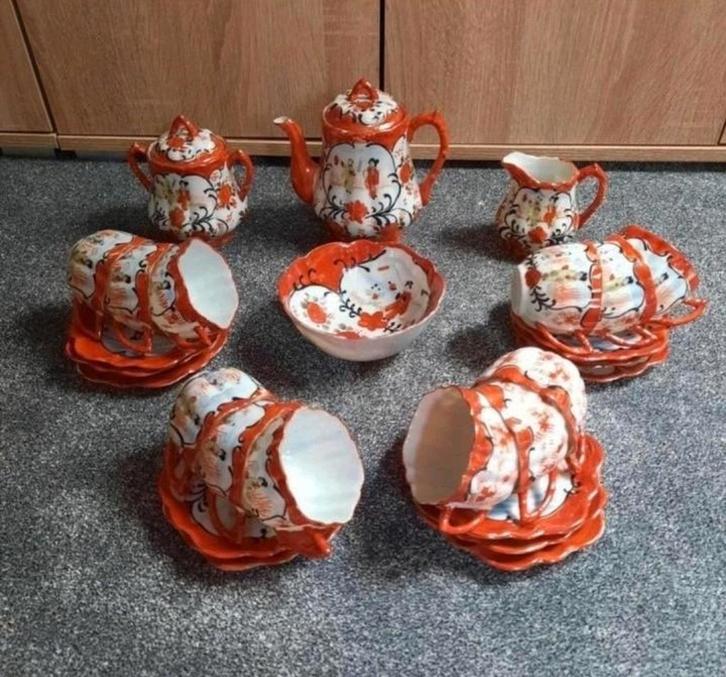 16 Delig Japans theeservies, Antiek en Kunst, Antiek | Servies compleet, Ophalen of Verzenden
