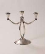 Lutz & Weiss messing verzilverde kandelaar, Antiek en Kunst, Ophalen of Verzenden, Zilver