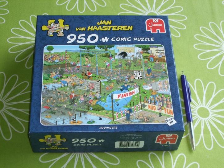 Jan van Haasteren - Mudracers - 950 stukjes, Hobby en Vrije tijd, Denksport en Puzzels, Zo goed als nieuw, Legpuzzel, 500 t/m 1500 stukjes