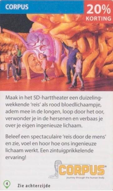 CORPUS 20% kortingsbon, Tickets en Kaartjes, Musea, Drie personen of meer, Kortingskaart