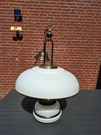 Oude hanglamp met gebruikssporen, Ophalen, Gebruikt, Vintage, Glas