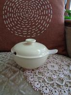Brocante Pastel Gele Suikerpot met Oor ** Mimosa **, Antiek en Kunst, Antiek | Servies los, Ophalen of Verzenden