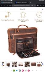 Donbolso leren laptoptas, Computers en Software, Laptoptassen, Ophalen of Verzenden, 17 inch of meer, Zo goed als nieuw