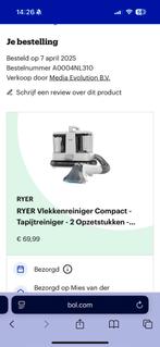 RYER Vlekkenreiniger - tapijtreiniger Zo goed als nieuw!, Ophalen, Overige typen