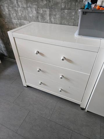 Commode ladekast wit hoogglans 