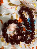 Antieke Carneool? Of Agaat? Kralen Ketting rode edelstenen, Gebruikt, Ophalen of Verzenden, Steen of Mineraal, Met edelsteen