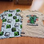 Twee t-shirts Minecraft maat 176, Kinderen en Baby's, Kinderkleding | Maat 176, Verzenden, Minecraft, Zo goed als nieuw, Shirt of Longsleeve