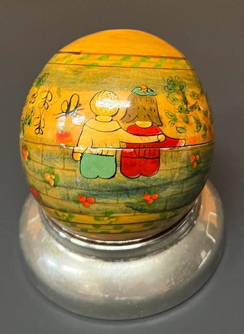 Houten stapelpoppen – Handgeschilderd, Antiek en Kunst, Curiosa en Brocante, Ophalen of Verzenden