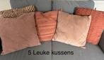 5 Leuke oud roze sierkussens, Ophalen of Verzenden, Zo goed als nieuw, Roze, Vierkant