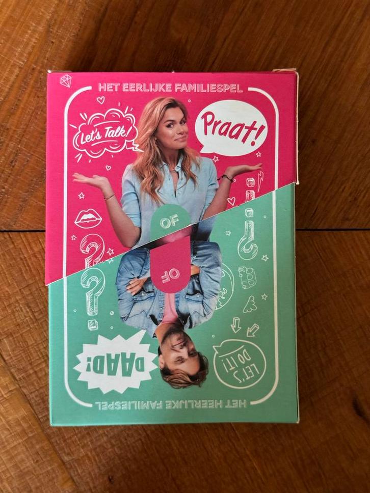 Praat of Daad - Bas Smit & Nicolette van Dam, Hobby en Vrije tijd, Gezelschapsspellen | Bordspellen, Zo goed als nieuw, Drie of vier spelers