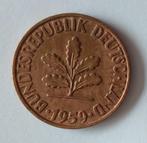 Duitsland 1959 munt,  2 pfennig, volgnr 84, Postzegels en Munten, Munten | Europa | Niet-Euromunten, Ophalen of Verzenden, Duitsland