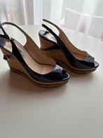 Prada Pumps met sleehak - donker blau, Ophalen of Verzenden, Zo goed als nieuw, Zwart, Pumps