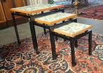 Mimi set nest tafels set van drie met mozaiek
 '70, Ophalen, Gebruikt, Vierkant, Mid-Century