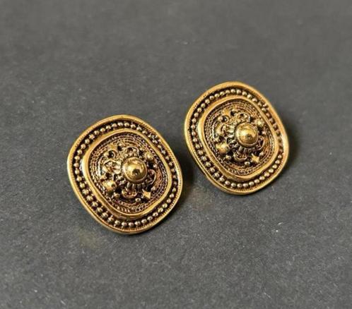 Vintage Oorbellen, Sieraden, Tassen en Uiterlijk, Oorbellen, Zo goed als nieuw, Overige materialen, Goud, Ophalen of Verzenden