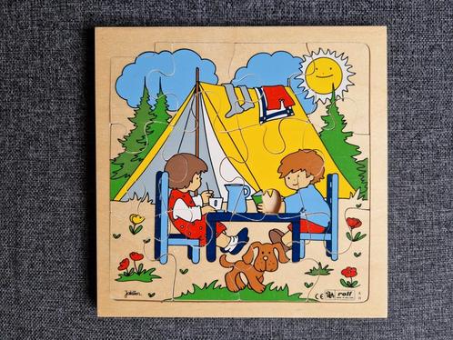 Rolf dubbellaags houten puzzel (2 x 12 stukjes), Kinderen en Baby's, Speelgoed | Kinderpuzzels, Gebruikt, 2 tot 4 jaar, 10 tot 50 stukjes