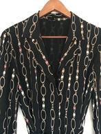 Jurk met kettingprint Mt.40, Maat 38/40 (M), Massimo Dutti, Zwart, Ophalen of Verzenden
