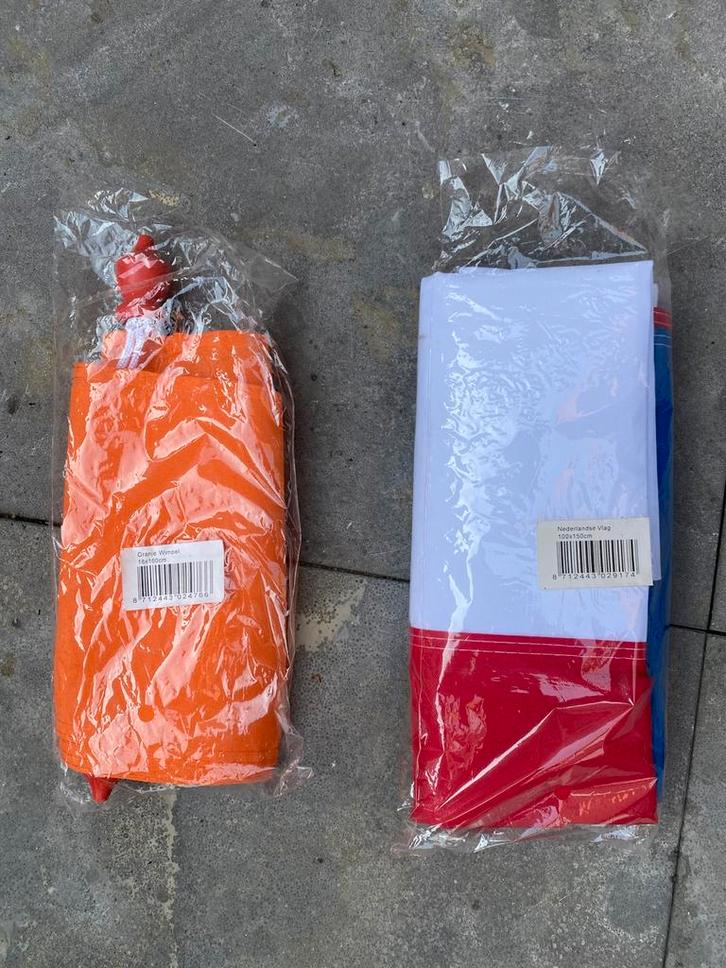 Nieuwe Nederlandse vlag met oranje wimpel, Diversen, Vlaggen en Wimpels, Nieuw, Ophalen