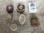 Handgemaakte doosjes van natuursteen en ingelegd parelmoer, Antiek en Kunst, Ophalen of Verzenden