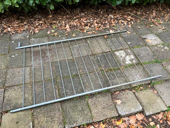 Hekwerk delen (184x104 cm) gegalvaniseerd, Tuin en Terras, Tuinhekken en Hekwerk, Gebruikt, Spijlenhekwerk, IJzer, Ophalen