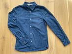 H&M overhemd, maat 152, blauw zwart geruit, ZGAN, H&M, Overhemd of Blouse, Ophalen of Verzenden, Zo goed als nieuw