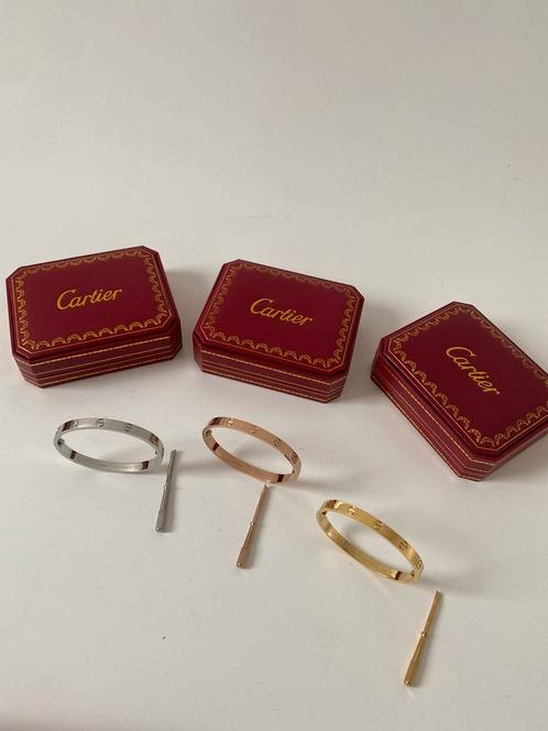 Cartier love armbanden en ringen! Incl doosje en tasjs!, Sieraden, Tassen en Uiterlijk, Armbanden, Nieuw, Staal, Goud, Ophalen of Verzenden