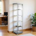 Vitrinekast glas vierkant glasvitrine met slot, Huis en Inrichting, Kasten | Vitrinekasten, Met deur(en), Verzenden, Nieuw, 50 tot 100 cm
