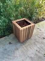 Plantenbak voor binnen/buiten - Hout 59cm hoog, Tuin en Terras, Bloembakken en Plantenbakken, Tuin, Minder dan 60 cm, Vierkant