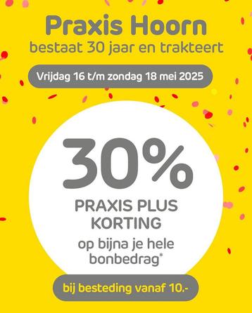 30% BONKORTING PRAXIS HOORN beschikbaar voor biedingen