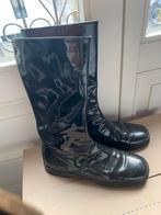 Blauwe laklaarzen maat 38, Kleding | Dames, Schoenen, Ophalen of Verzenden, Gedragen, Blauw, Hoge laarzen