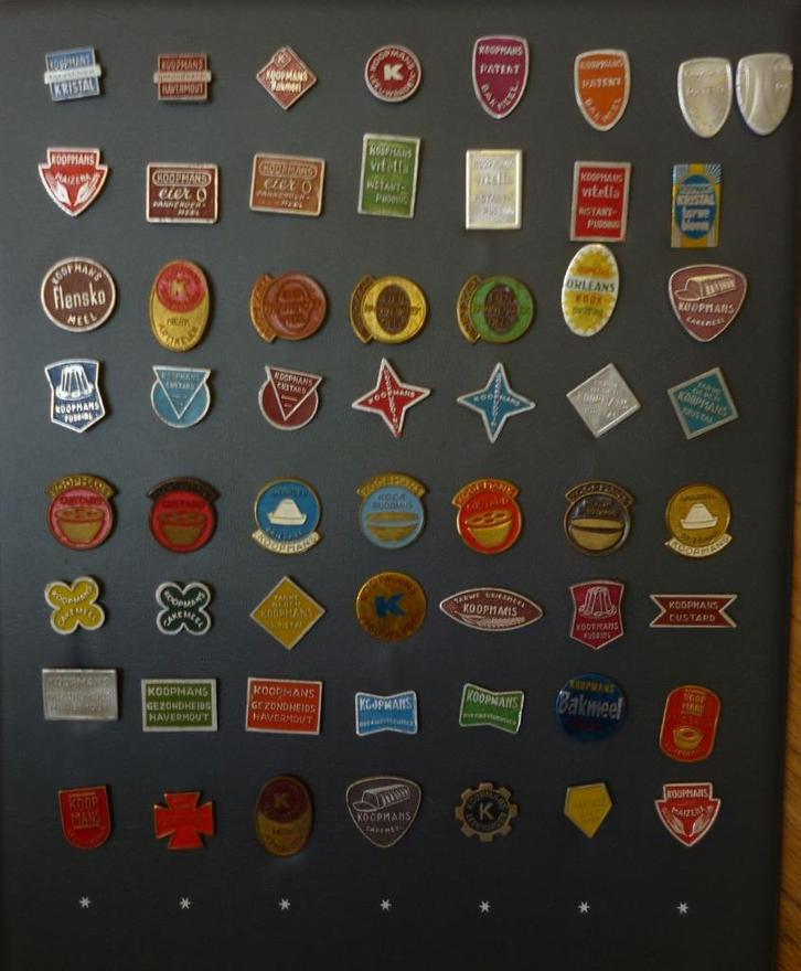 64x speldjes   KOOPMANS LEEUWARDEN   bakken e.d., Verzamelen, Speldjes, Pins en Buttons, Zo goed als nieuw, Speldje of Pin, Merk