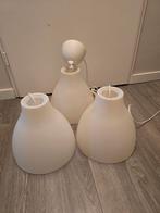 (ALLEEN OPHALEN) 3 witte plafond lampen plastic, Ophalen, Gebruikt, Wit, Rond