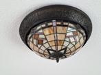 Plafondlamp / plafonnière Tiffany, Huis en Inrichting, Lampen | Plafondlampen, Ophalen, Zo goed als nieuw, Glas, Art deco
