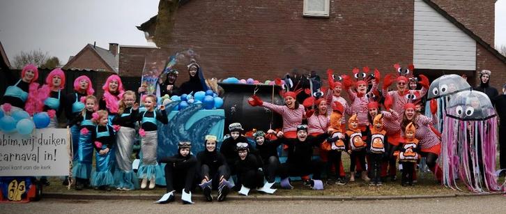 Loopgroep Onderwater 33 pers. CARNAVAL, Kleding | Dames, Carnavalskleding en Feestkleding, Zo goed als nieuw, Kleding, Carnaval
