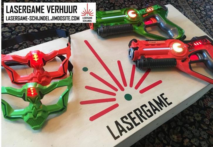 Kinderfeestje - Lasergame huren? Lasergun voor max. 24 pers., Hobby en Vrije tijd, Feestartikelen | Verhuur, Zo goed als nieuw