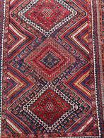 VINTAGE Perzische tapijt Ghashghai 227*175 cm (handgeknoopt), Zwart, 200 cm of meer, Ophalen of Verzenden, Zo goed als nieuw